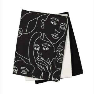 Face Printed Dish Coths Set - 3 Pieces